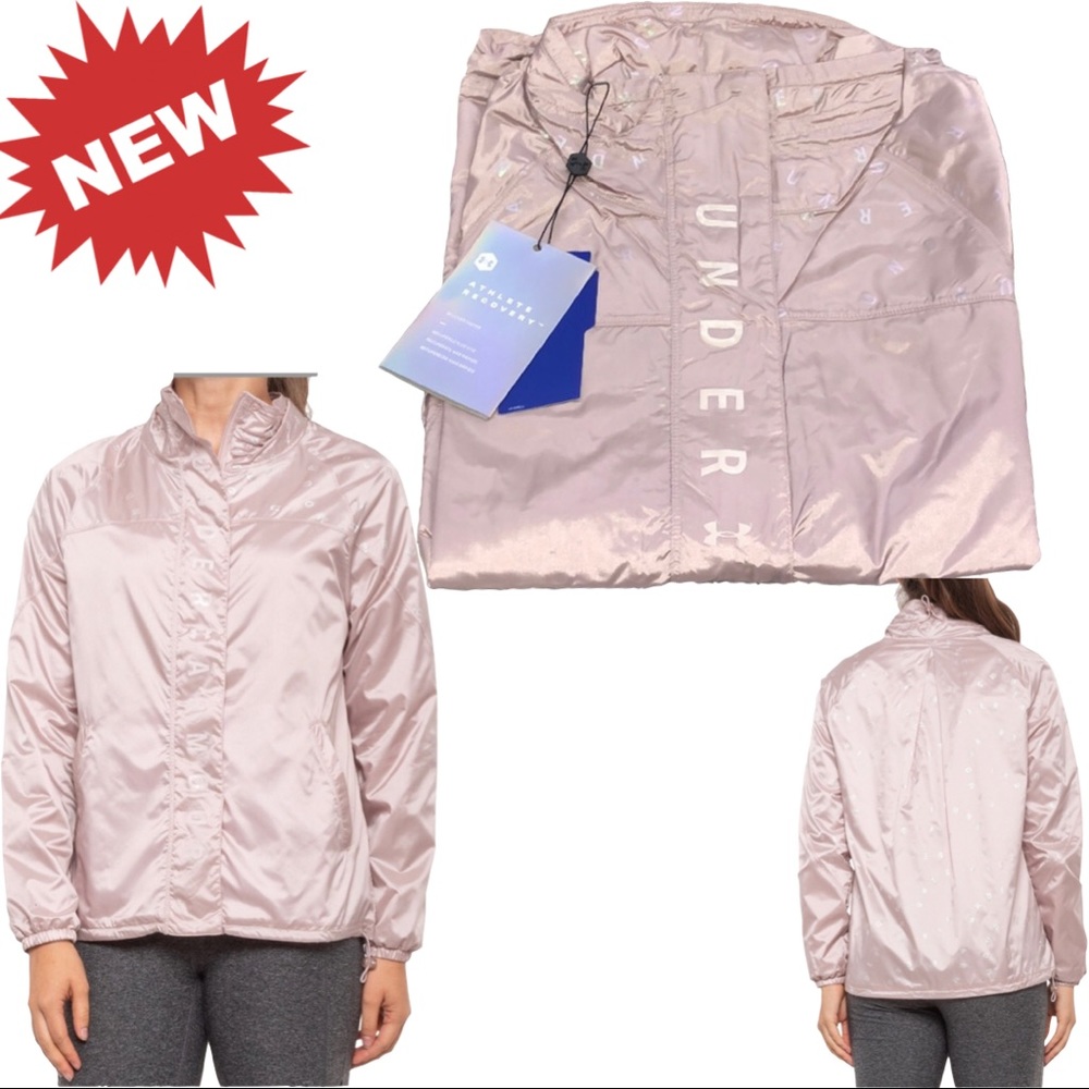 ☔️RARE/UNIQUE 🆕 Under Armour storm technology Iridescent pink logo